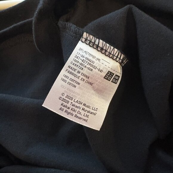 Uniqlo Billie Eilish Takashi Murakami Black Mens Graphic T-Shirt Tee Size Medium - Picture 10 of 12